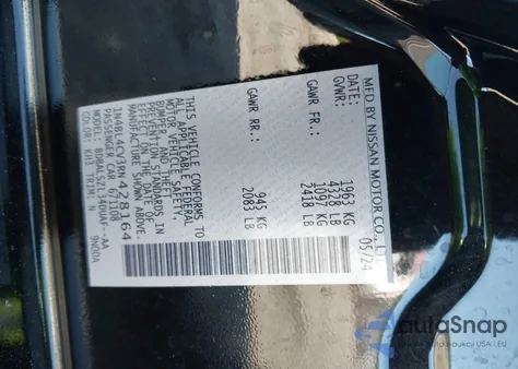 2024 Nissan Altima Sr Fwd z USA, uszkodzony, nr VIN 1N4BL4CV3RN428164